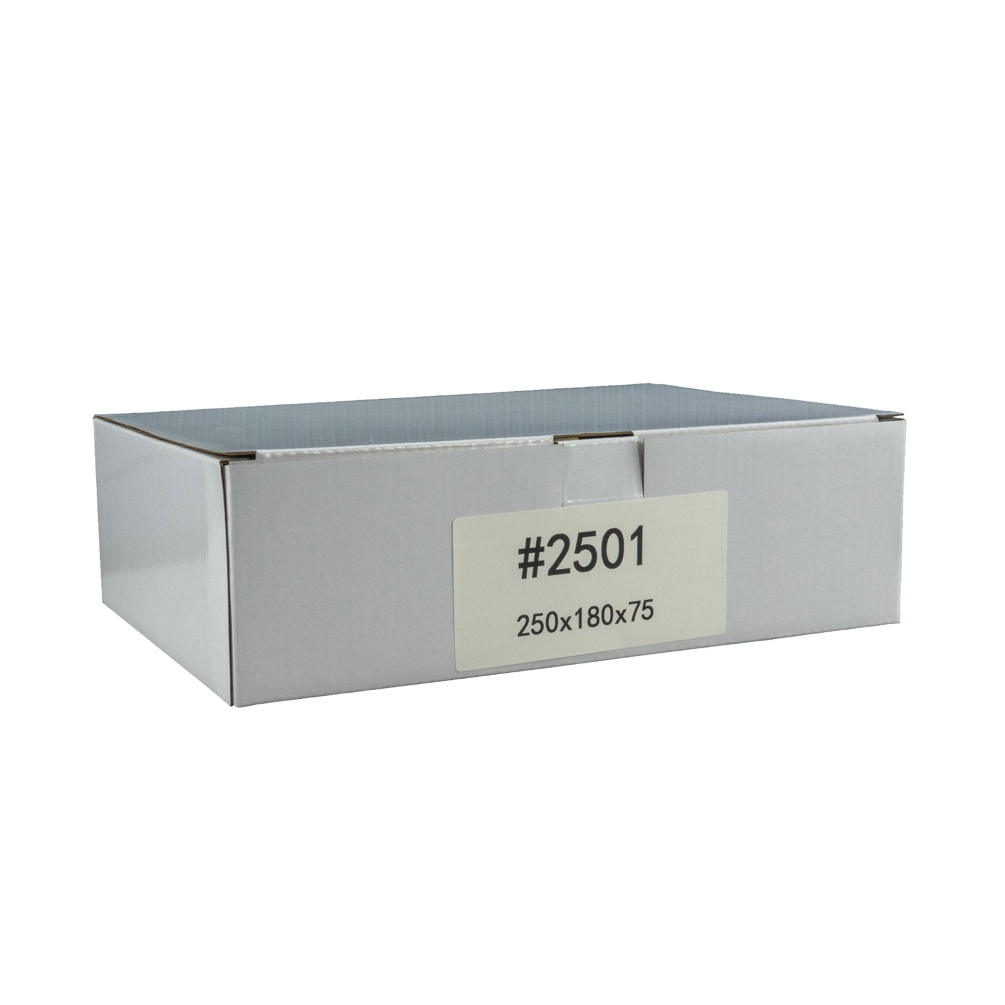 250mm x 180mm x 75mm White Carton Cardboard Shipping Box (#2501)