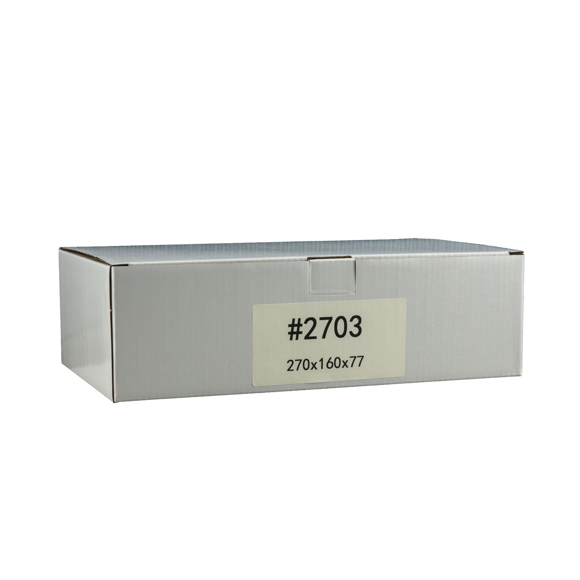 270mm x 160mm x 77mm White Carton Cardboard Shipping Box (#2703)