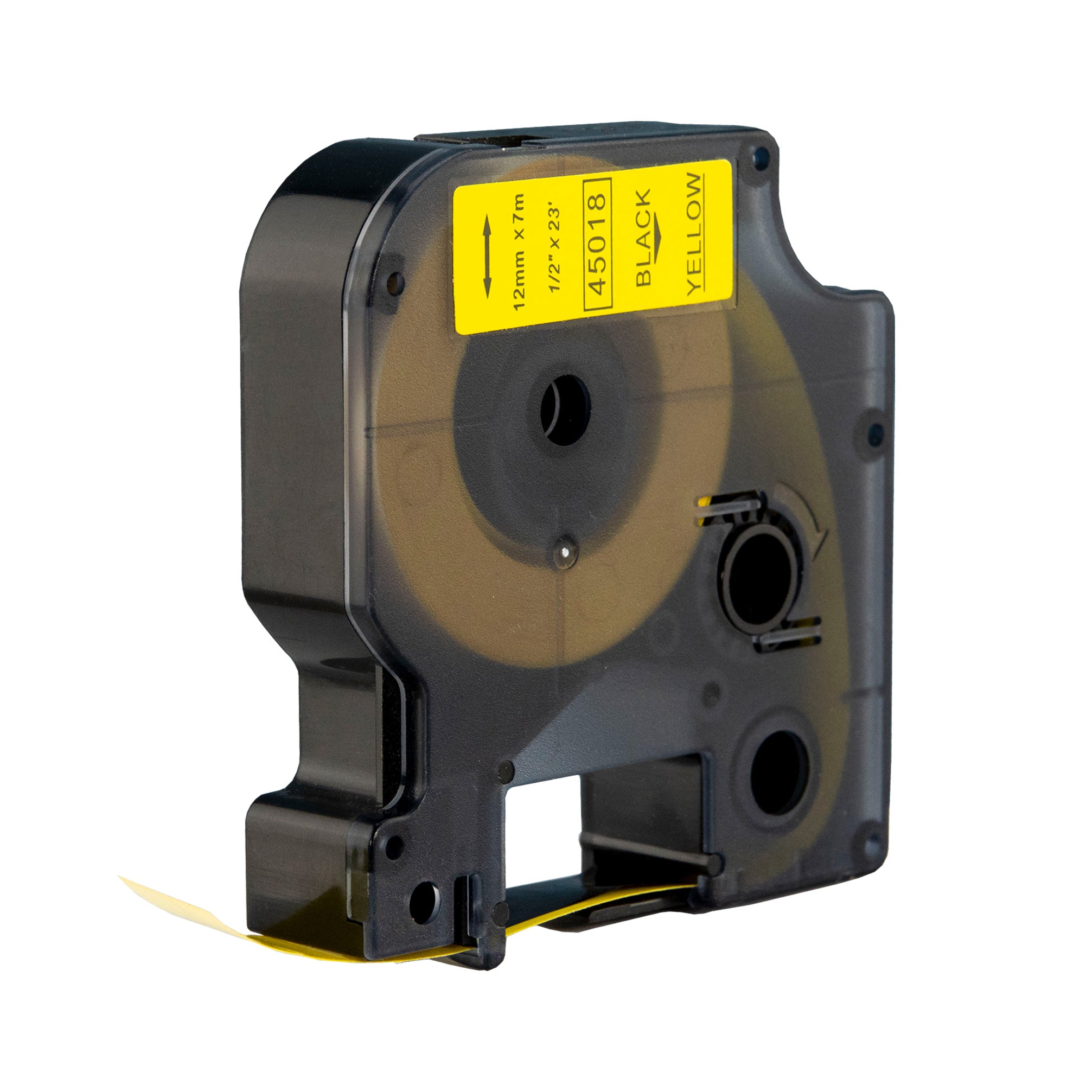 Compatible Label Tapes for Dymo SD45018 12mm Tapes Black Text on Yellow Labels