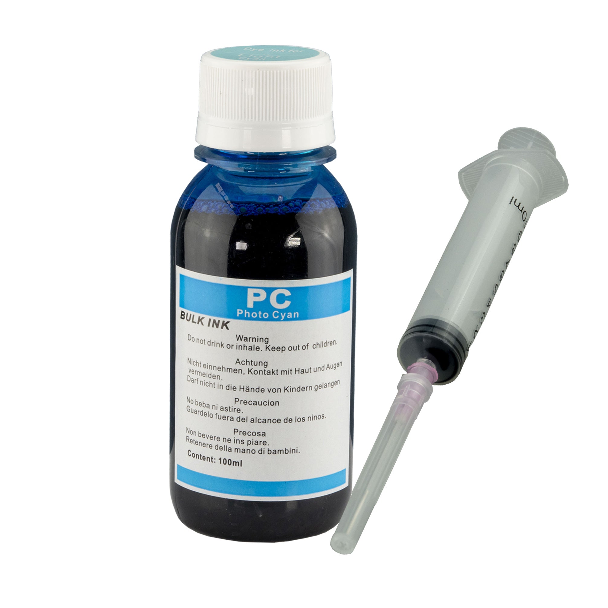 100ml Refill Bottle Light (Photo) Cyan Ink for Epson Ink Cartridges