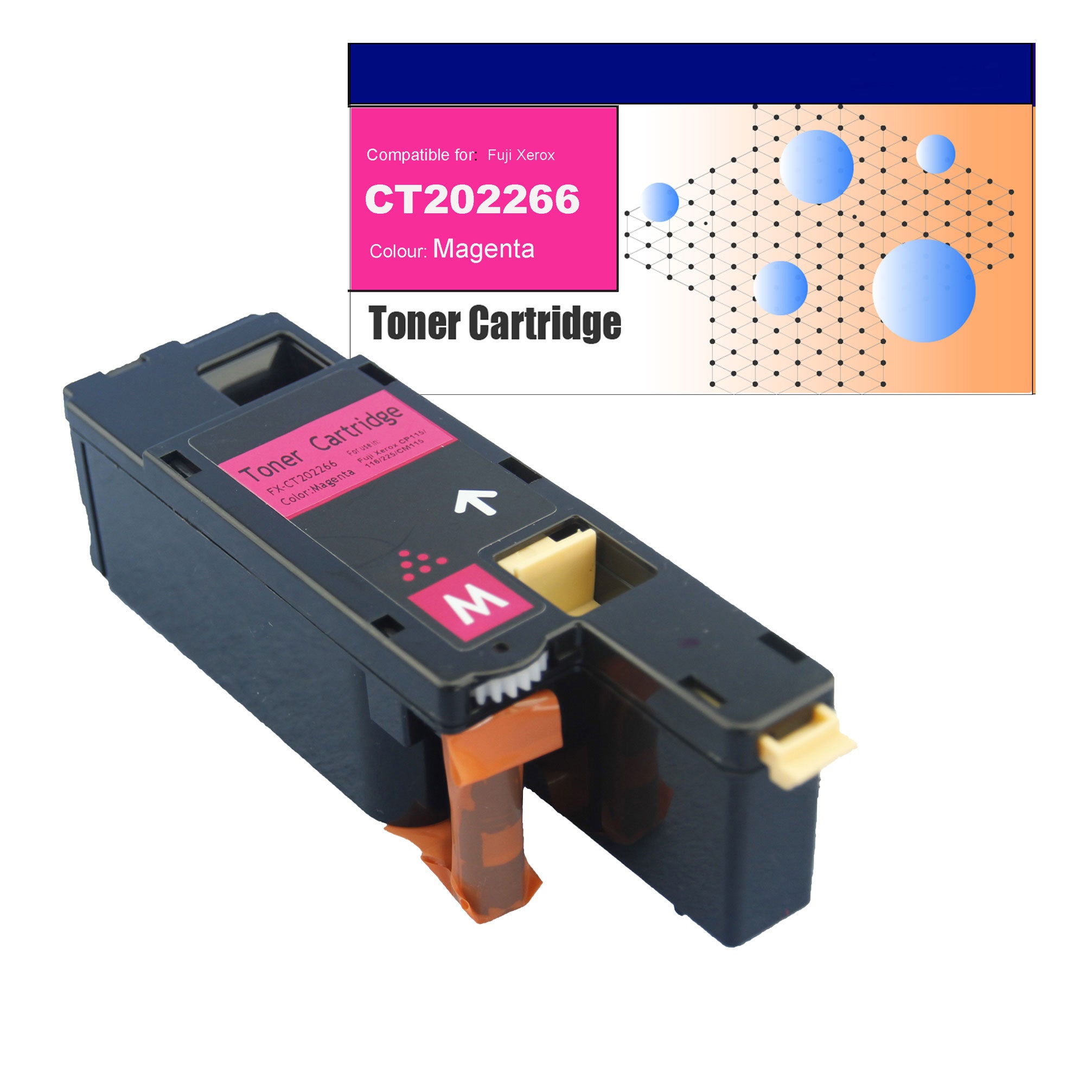 Compatible Toner for Fuji Xerox CT202066 (CM225) Magenta Toner Cartridges