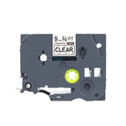 Compatible Label Tapes  for Brother TZe-121  9mm Black Text on Clear Labels