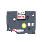 Compatible Label Tapes  for Brother TZe-222  9mm Red Text on White Labels