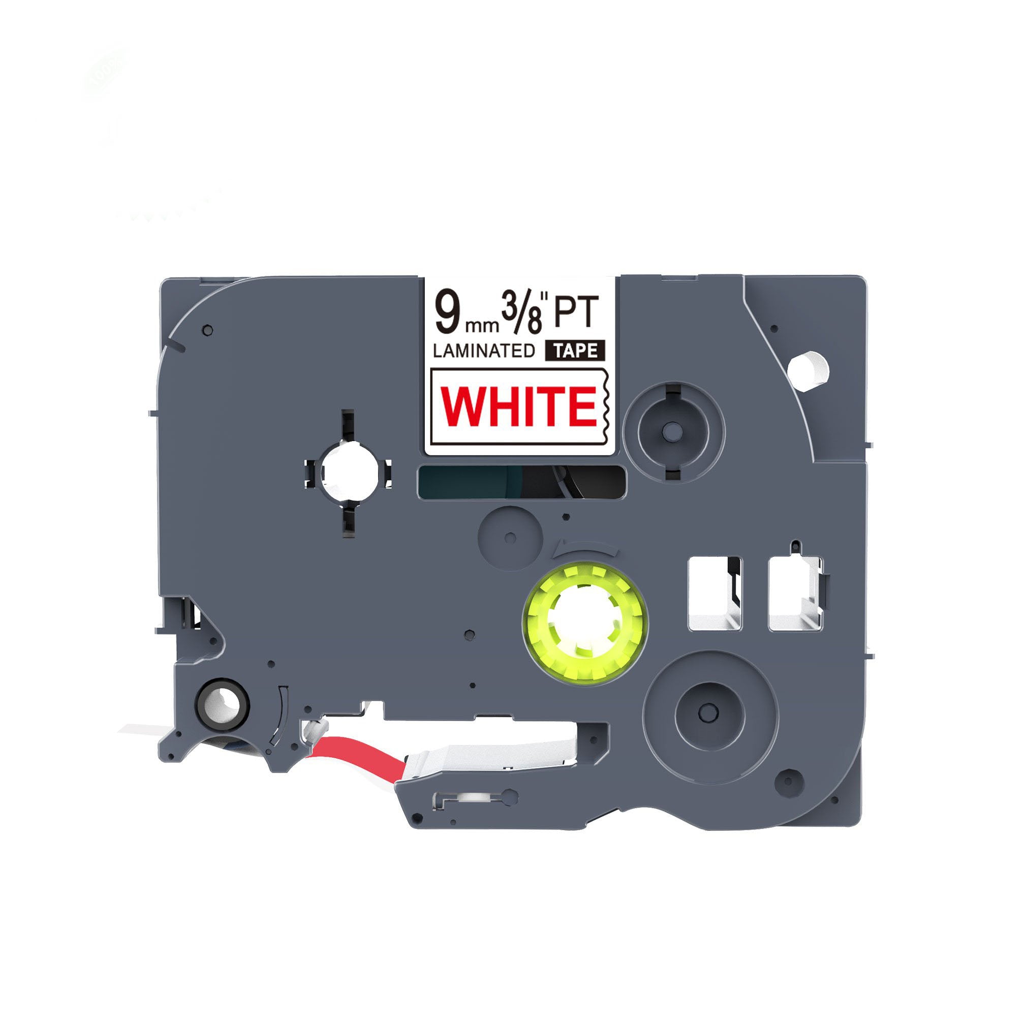 Compatible Label Tapes for Brother TZe-222 9mm Red Text on White Labels