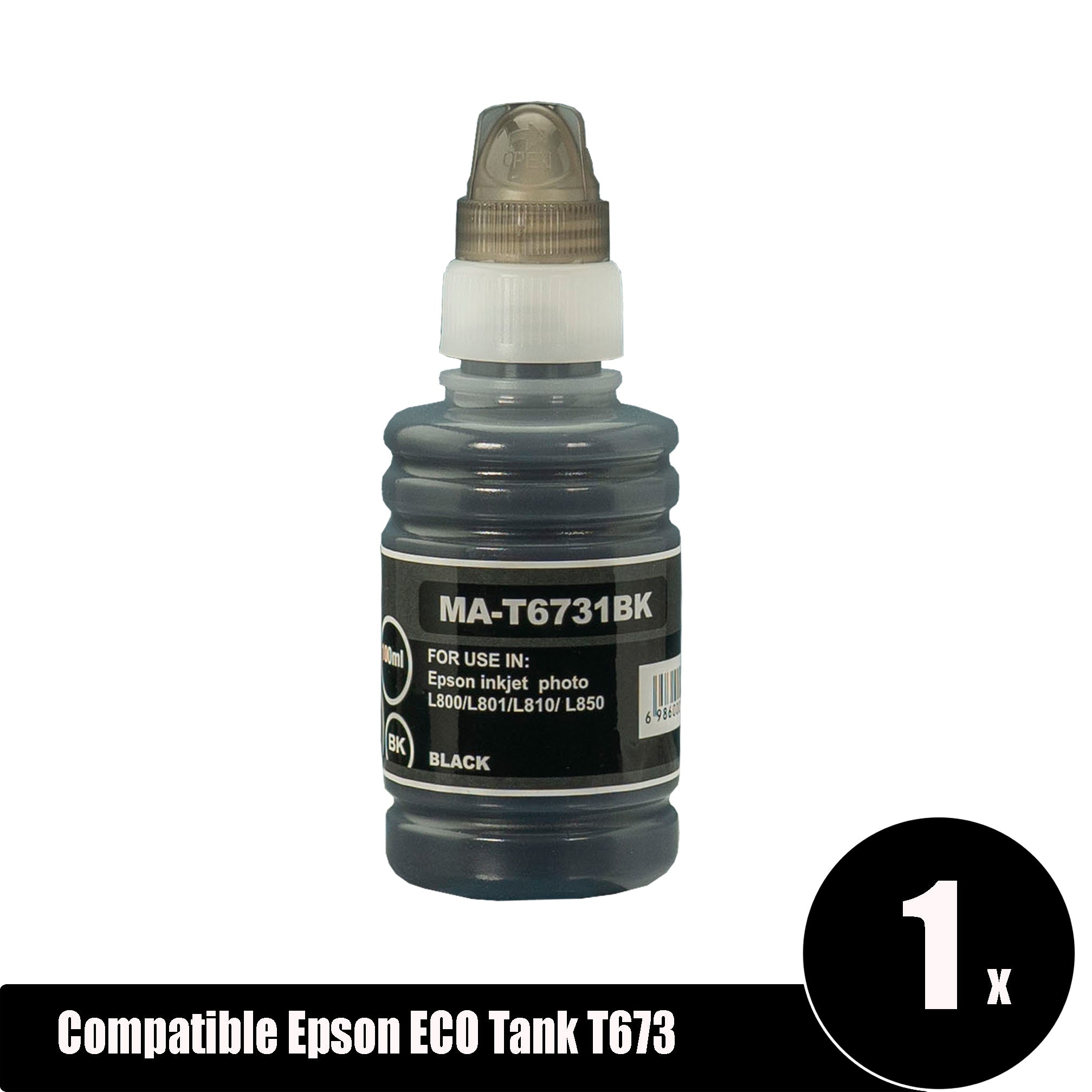 Compatible Epson ECO Tank T673 Black Ink