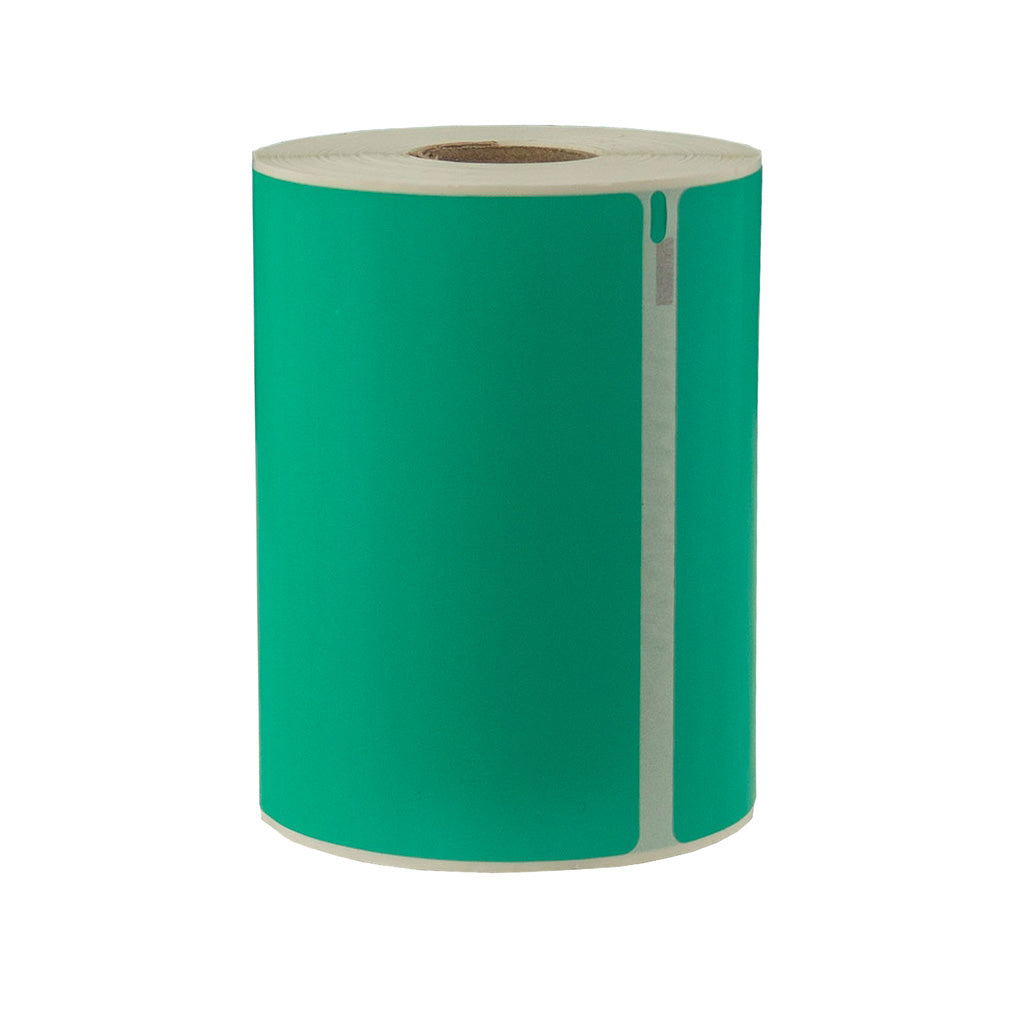 104mm x 159mm Direct Thermal Permanent Green Label,220 Labels Per Roll 25mm Core, Perforated