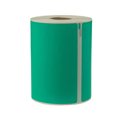 104mm x 159mm Direct Thermal Permanent Green Label,220 Labels Per Roll 25mm Core