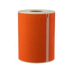 104mm x 159mm Direct Thermal Permanent Orange Label,220 Labels Per Roll 25mm Core, Perforated