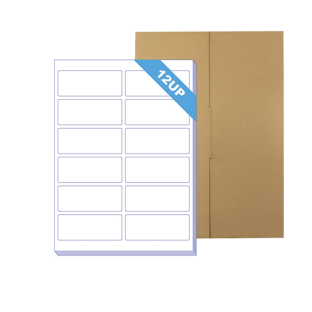A4 Format 12UP Rectangle Labels self Adhensive Mailing Sticker Laser ...