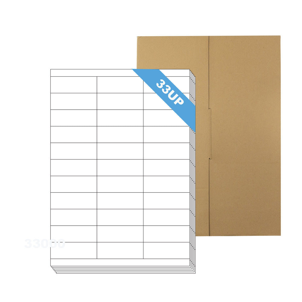 A4 Format Rectangle Labels 70 x 25 mm 33 Labels Per Sheet-100 Sheets