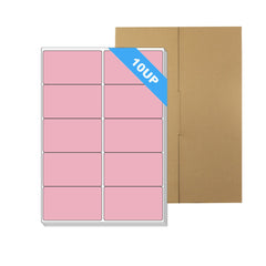 A4 Format Rectangle Light Pink 99.1 x 57mm Labels 10 Labels Per Sheet-100 Sheets