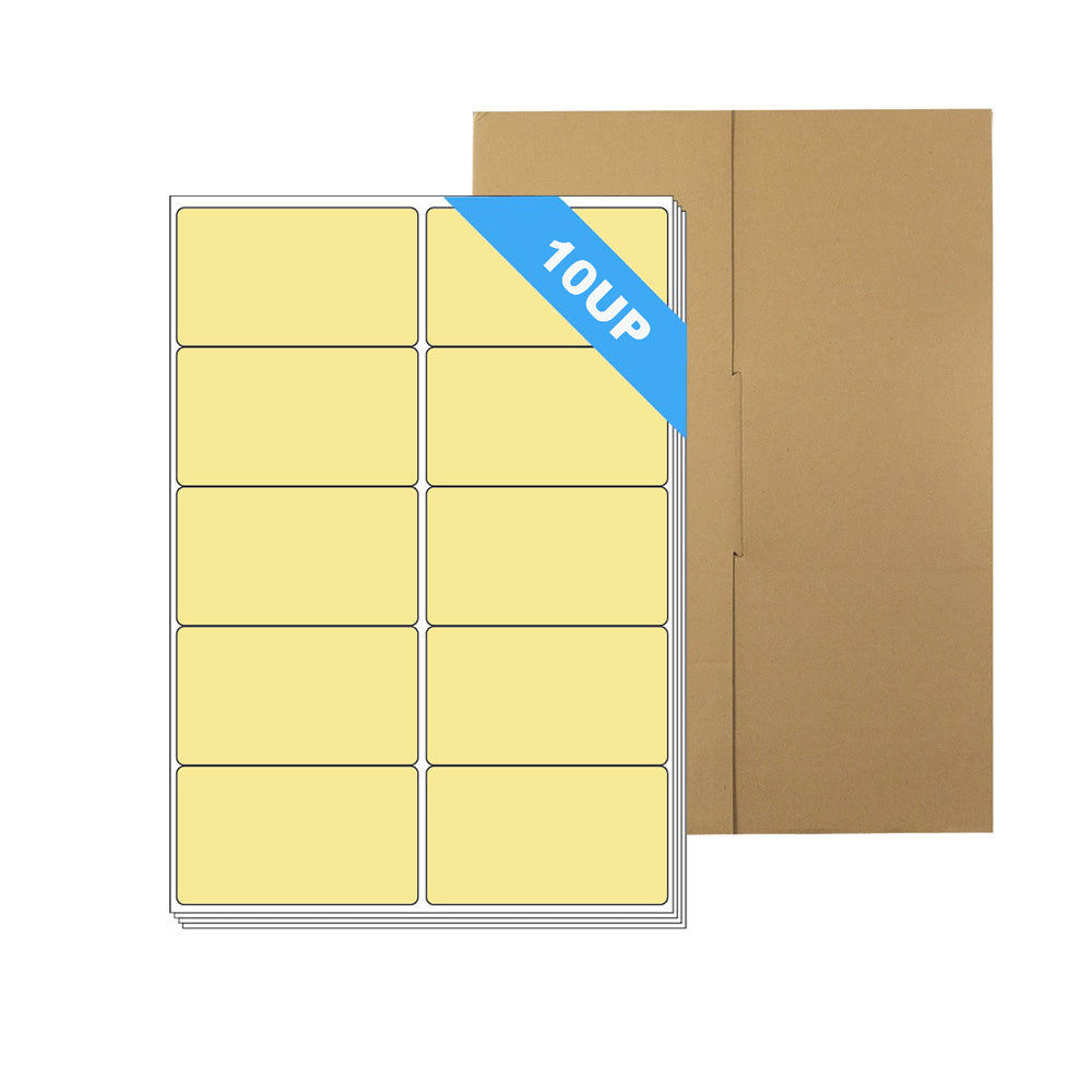 Rectangular Yellow 99.1 x 57mm A4 Labels – Blumax
