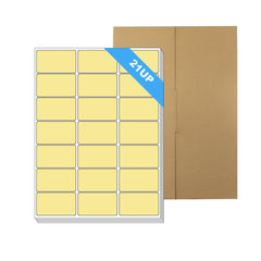 A4 Format Rectangle Yellow Labels 63.5x38.1mm 21 Labels Per sheet--100 Sheets