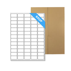 A4 Format Rectangle White Removable Labels 38.1 x 21.2mm 65 Labels Per Sheet-100 Sheets