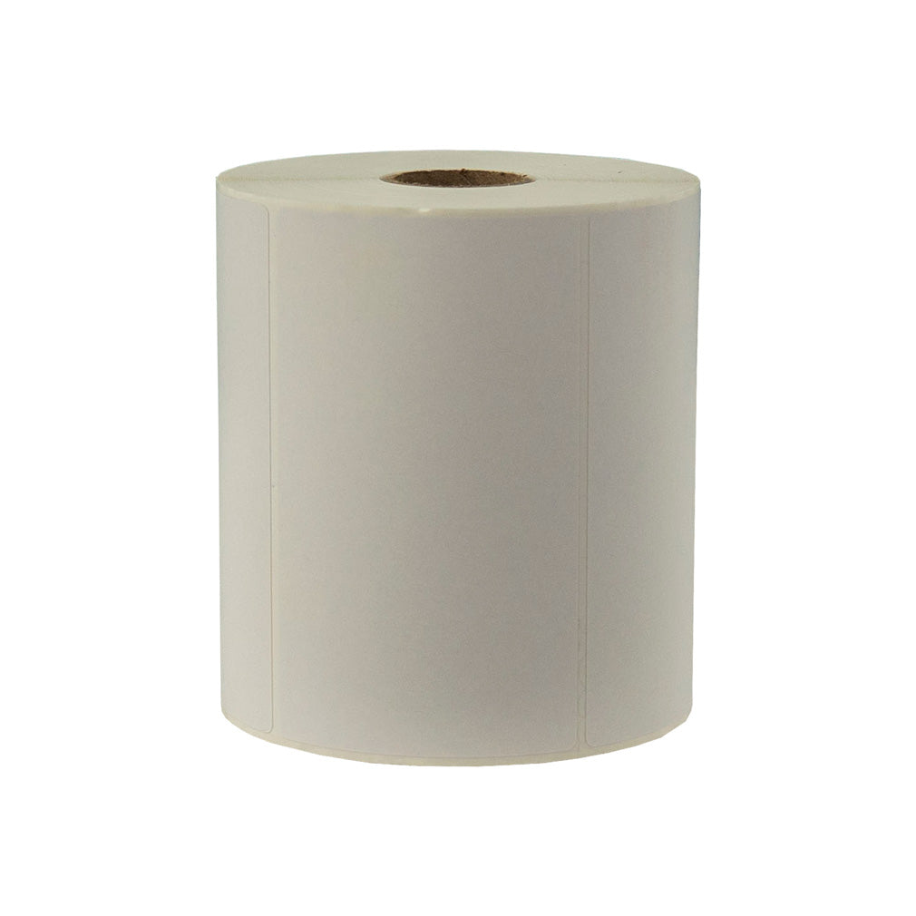 100mm x 60mm Direct Thermal Permanent Label, 750 Labels Per Roll, 25mm Core, Perforated-12 Rolls