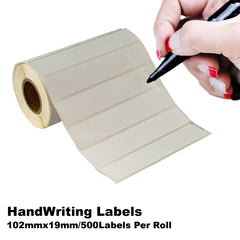 Write On White Labels 102mm x 19mm 500 Labels Per Roll