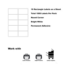 A4 Format Rectangle Labels 99.1 x 57mm 10 Labels Per Sheet-1000 Sheets