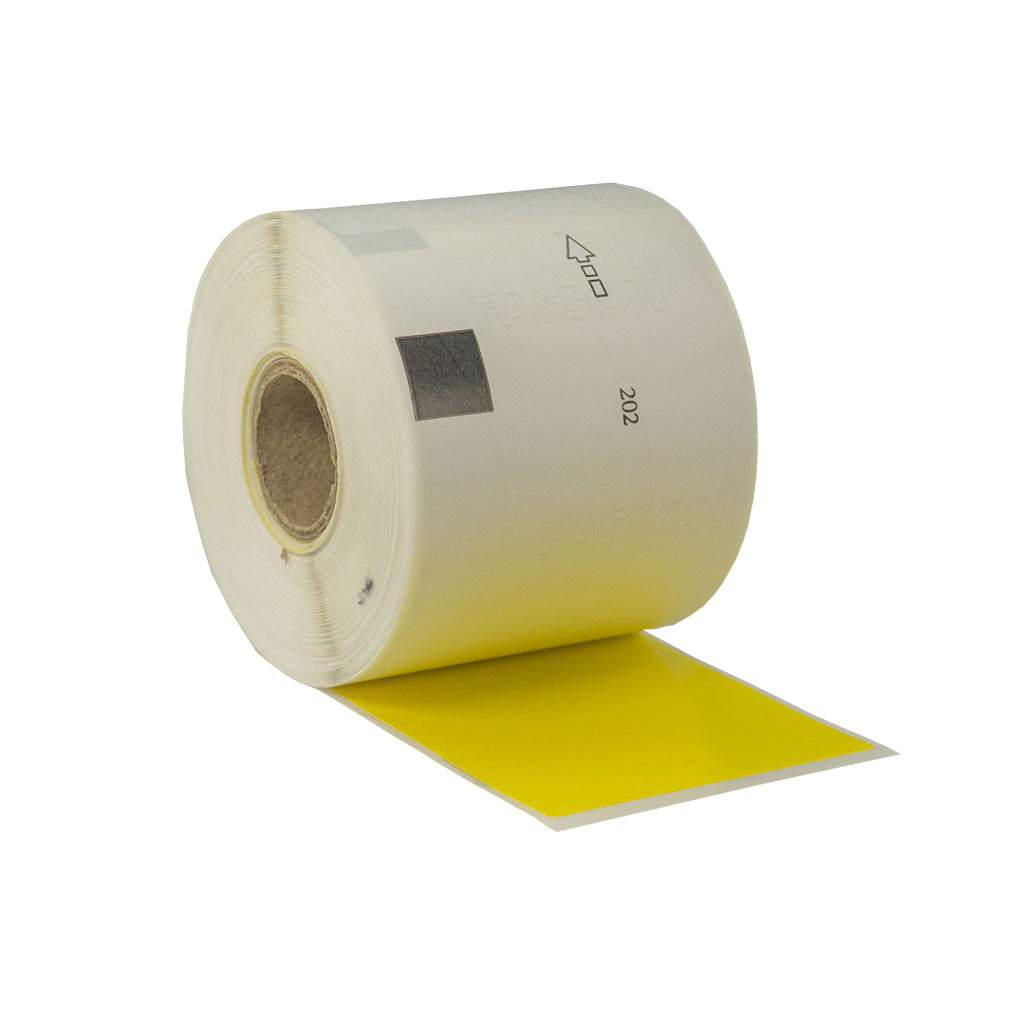 24x Compatible Brother DK-11202 Yellow Refill Labels 62mm x 100mm 300 Labels Per Roll