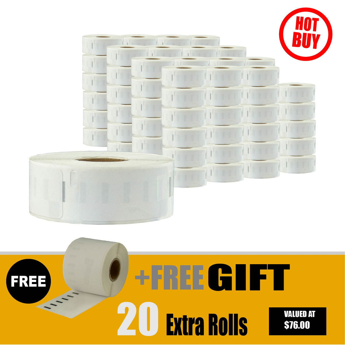 100+20(Gift) Compatible Dymo #11352 25mm x 54mm 500 Labels/Roll Return Address White Labels