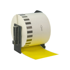 24x Brother Compatible DK-22205 Yellow labels Continuous Length 62mm x 30.48m