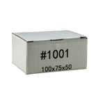100mm x 75mm x 50mm White Carton Cardboard Shipping Box (#1001)