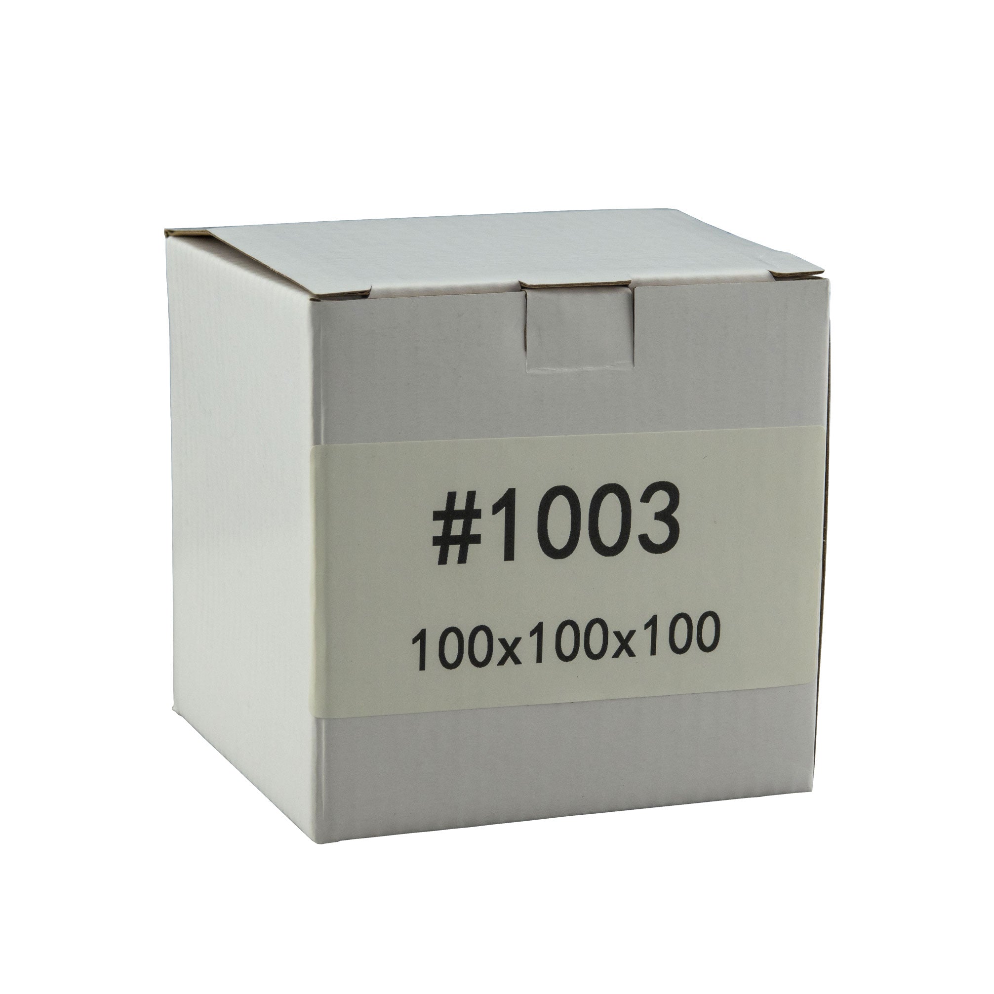 100mm x 100mm x 100mm White Carton Cardboard Shipping Box (#1003)