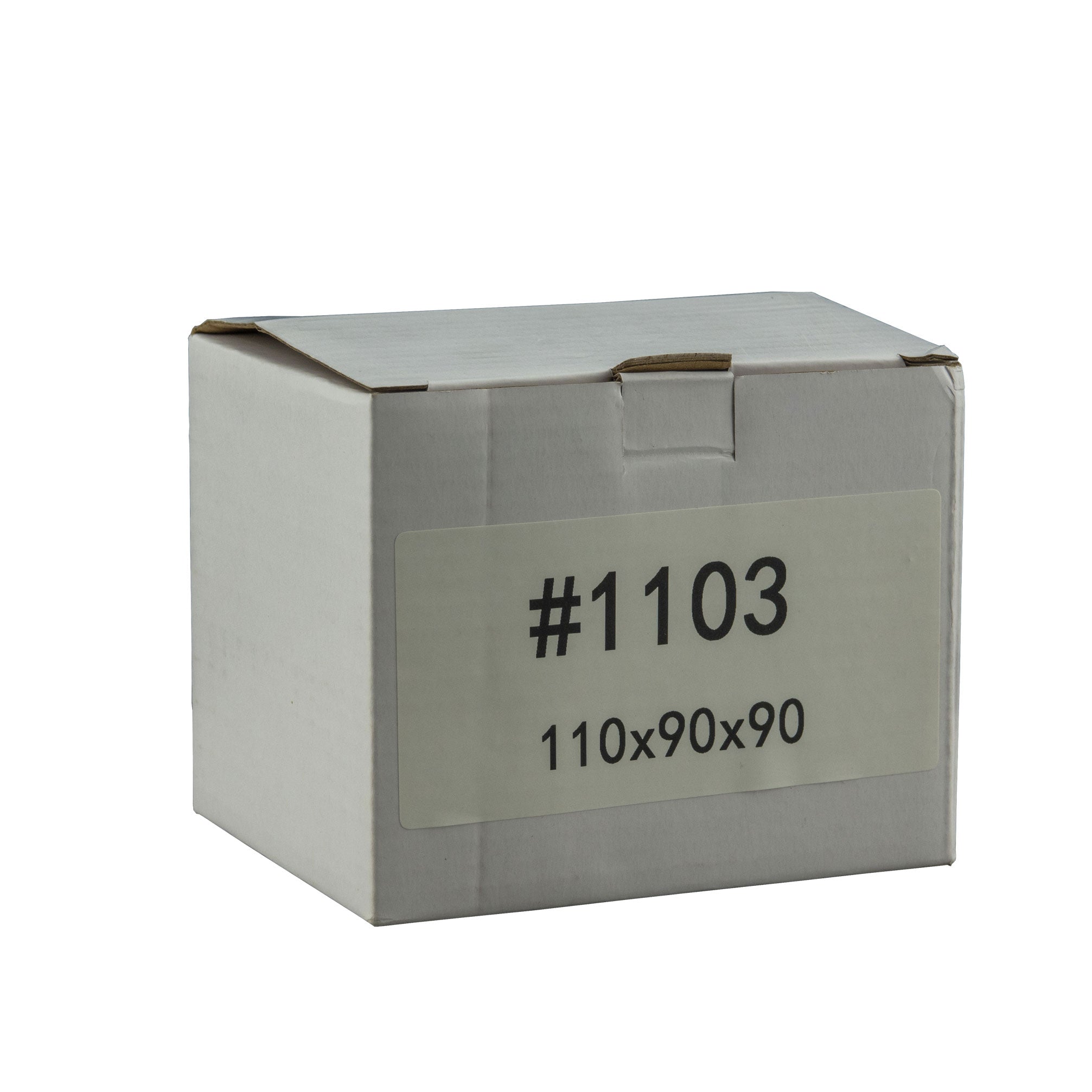 110mm x 90mm x 90mm White Carton Cardboard Shipping Box (#1103)