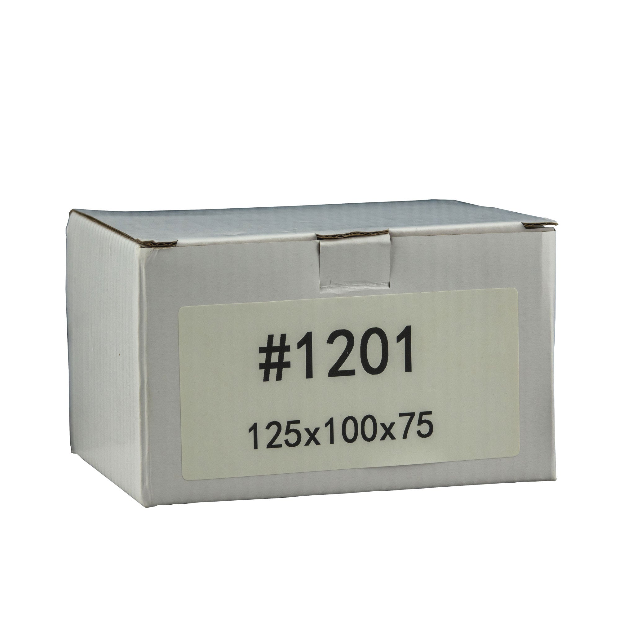 125mm x 100mm x 75mm White Carton Cardboard Shipping Box (#1201)