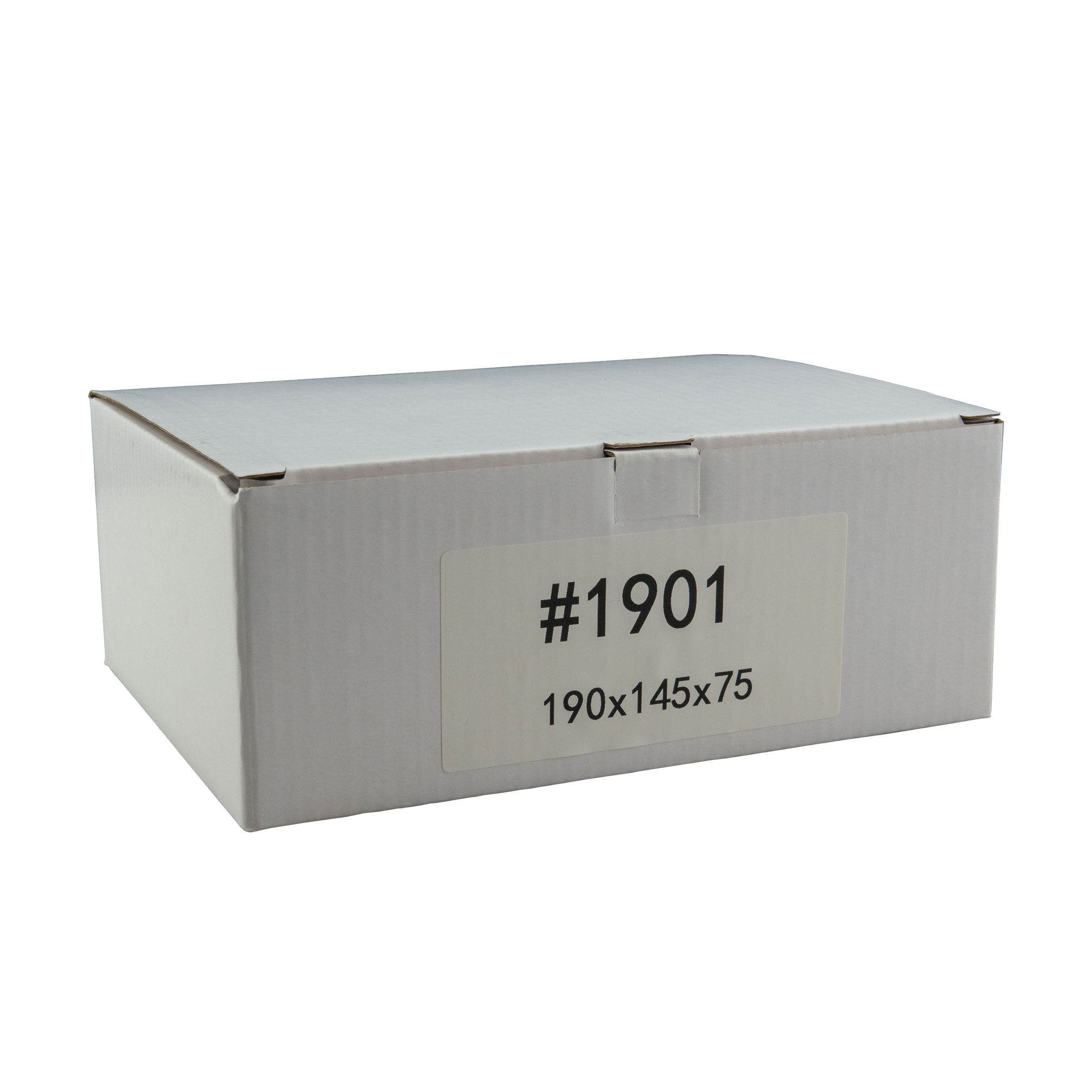 190mm x 145mm x 75mm White Carton Cardboard Shipping Box (#1901)