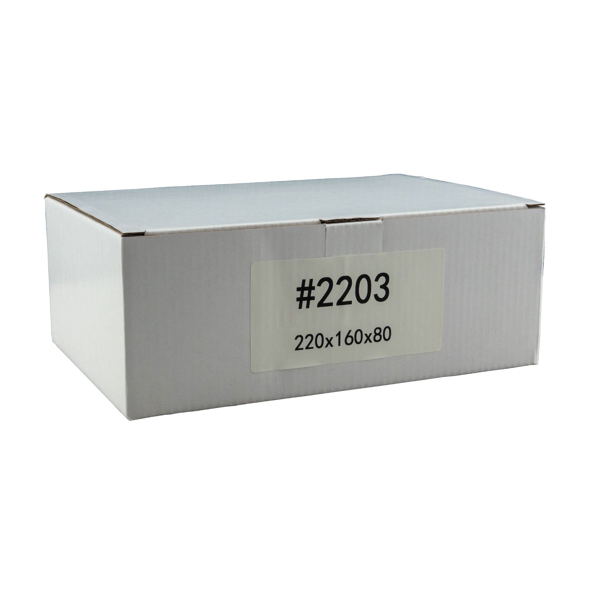 220mm x 160mm x 80mm White Carton Cardboard Shipping Box (#2203)