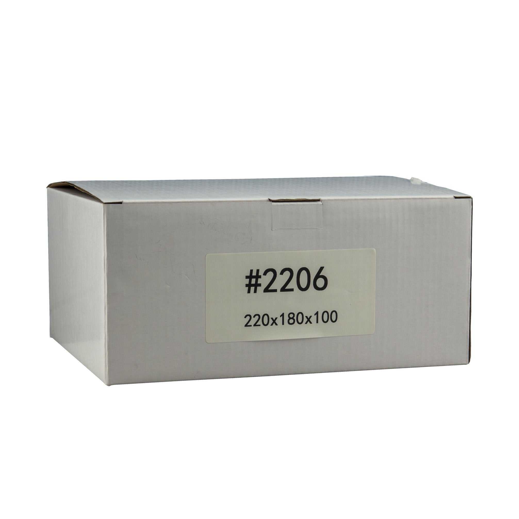 220mm x 180mm x 100mm White Carton Cardboard Shipping Box (#2206)