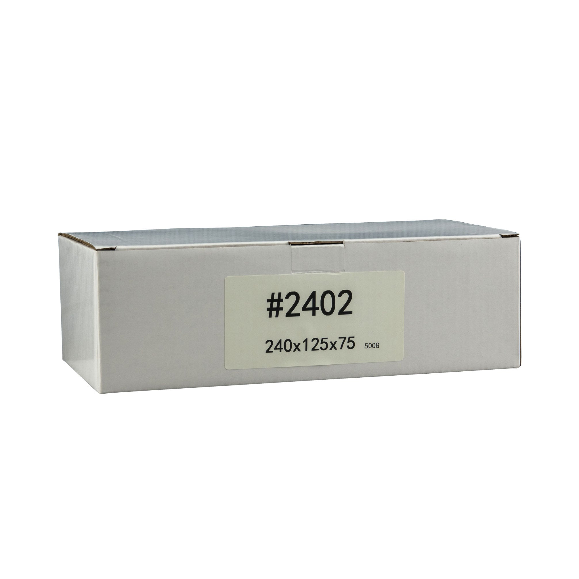 240mm x 125mm x 75mm White Carton Cardboard Shipping Box (#2402) for 500G Satchel