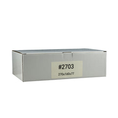 270mm x 160mm x 77mm White Carton Cardboard Shipping Box (#2703)
