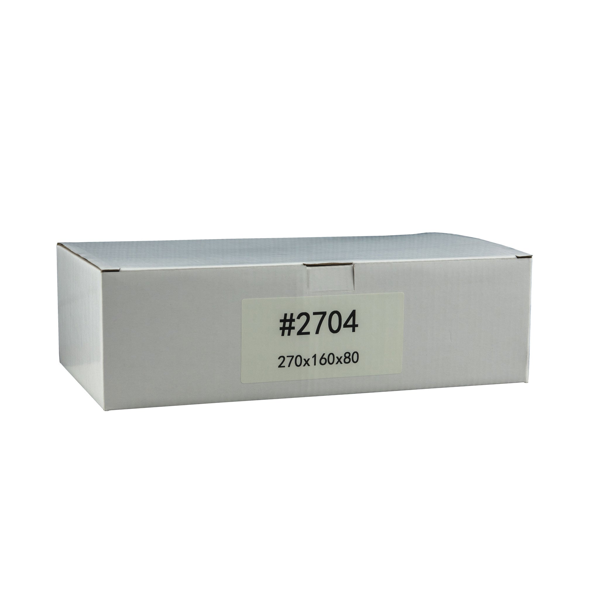 270mm x 160mm x 80mm White Carton Cardboard Shipping Box (#2704)