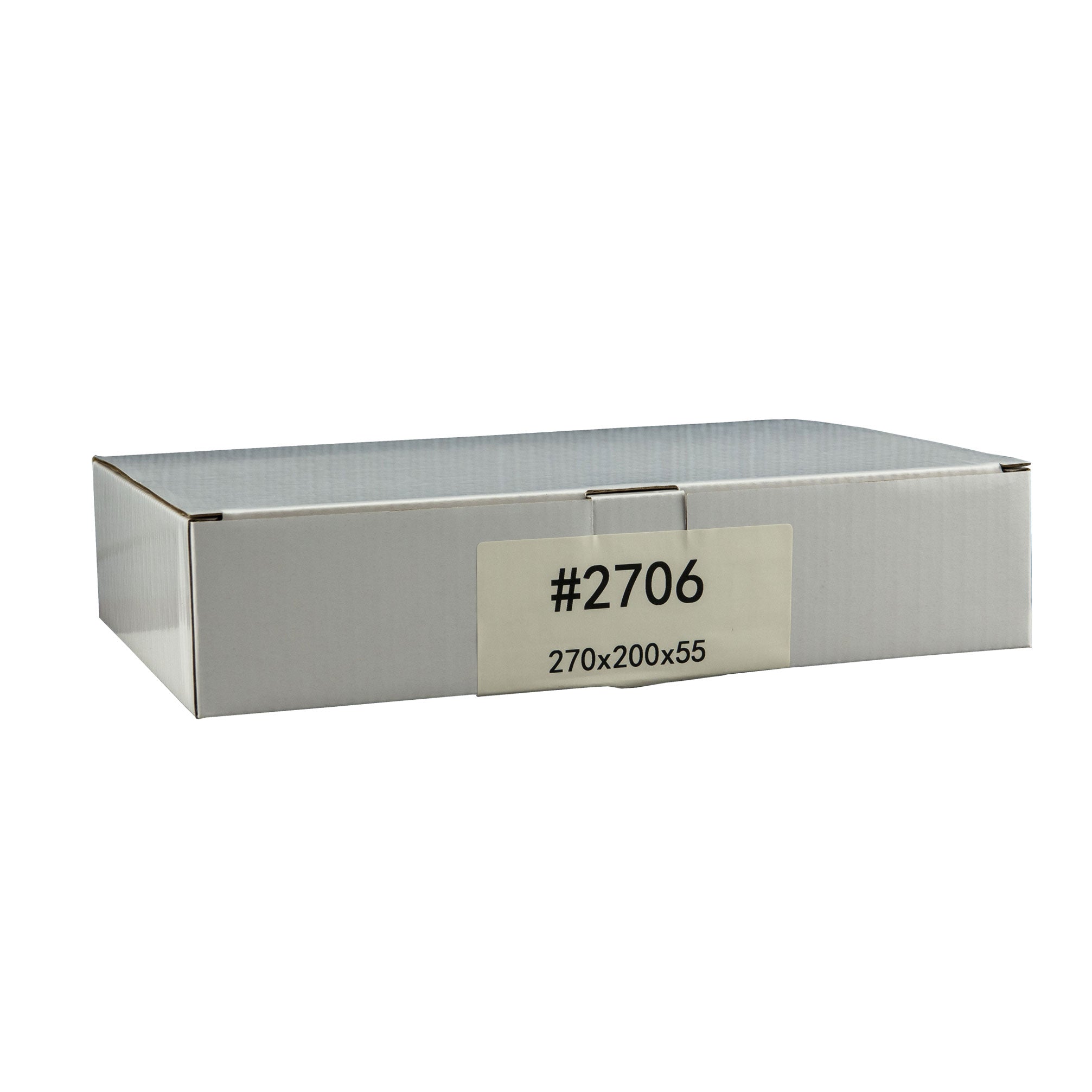 270mm x 200mm x 55mm White Carton Cardboard Shipping Box (#2706)