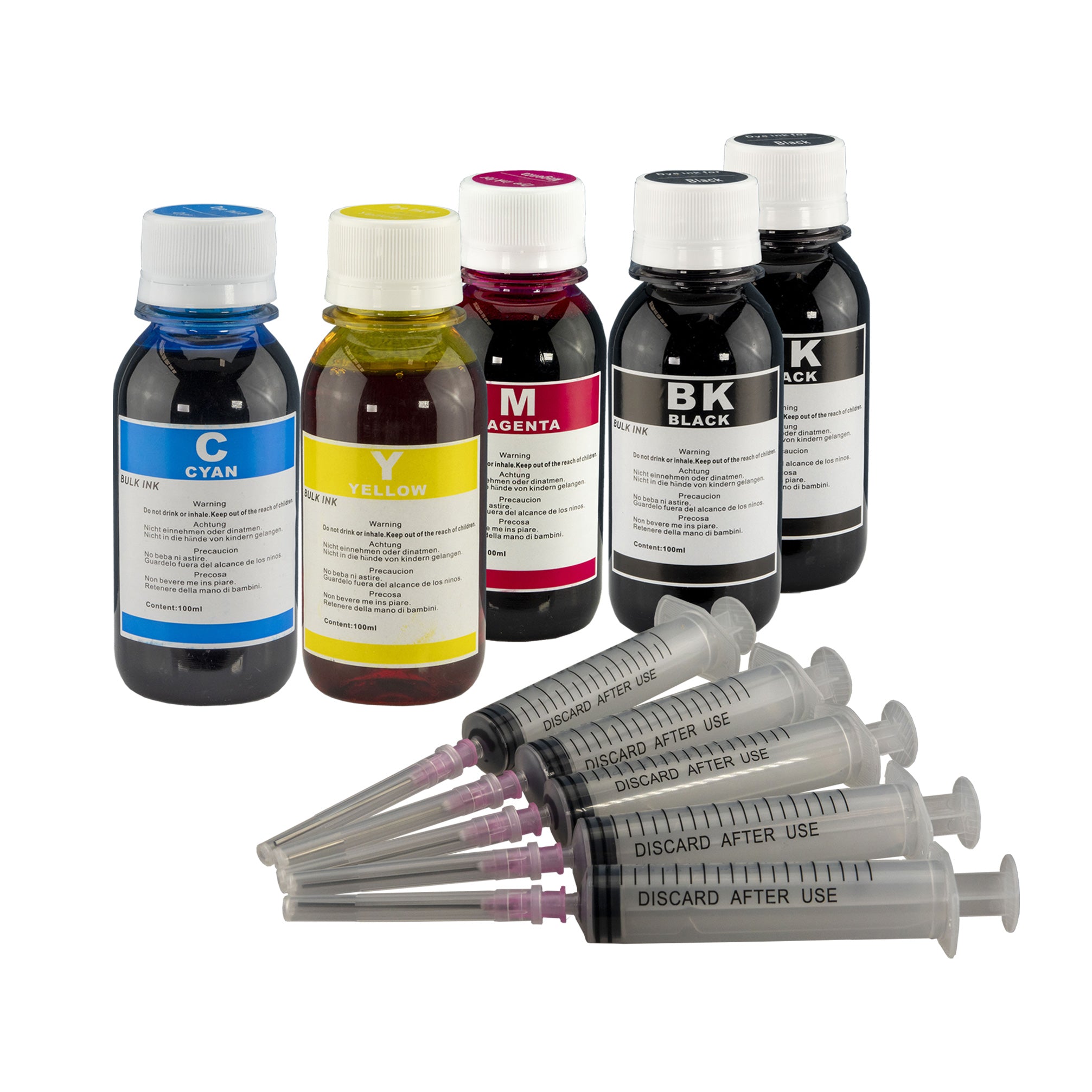 100ml (2BK+C+M+Y) Refill Bottle Ink for Epson Ink Cartridges