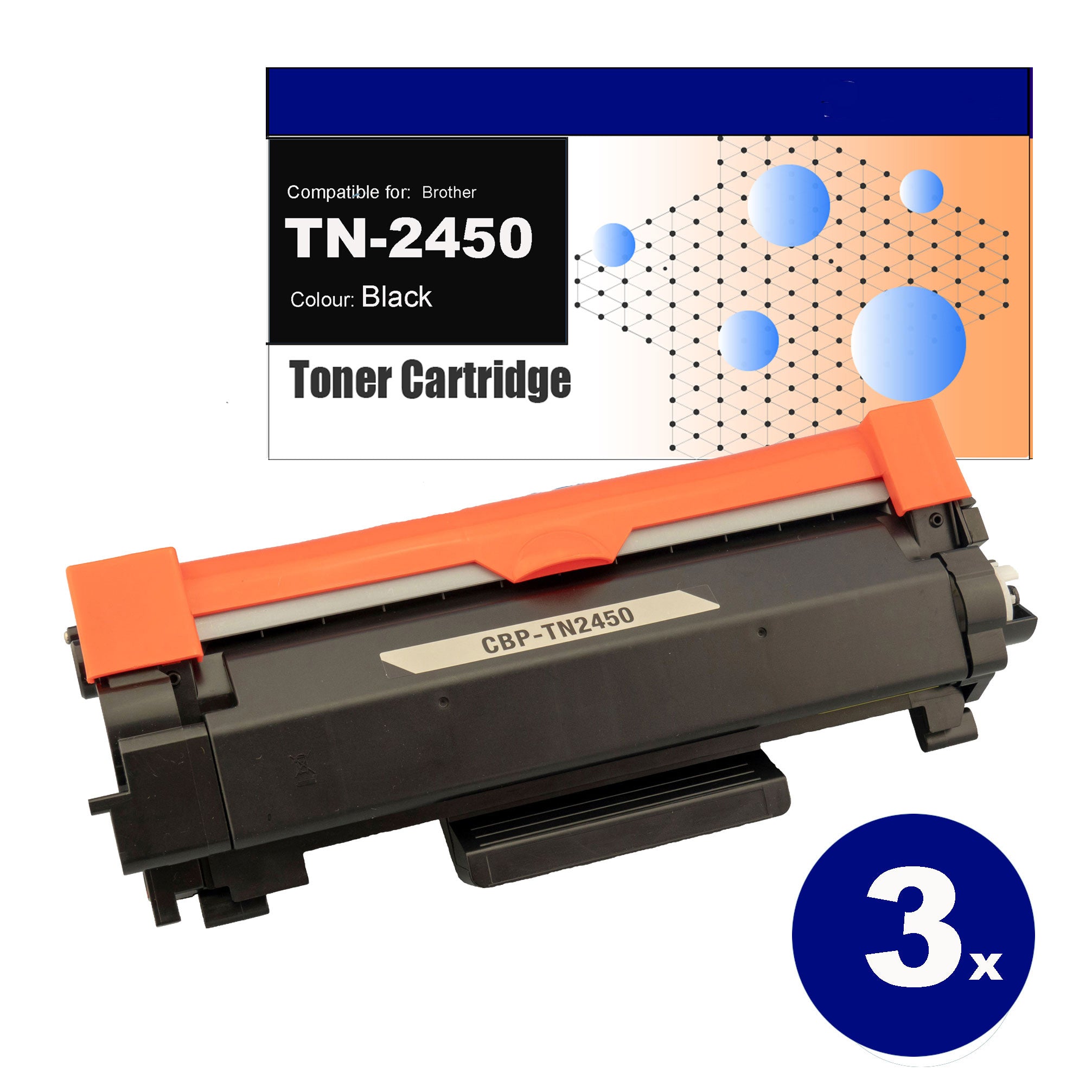 Compatible Toner for Brother TN-2450 Black Toner Cartridges