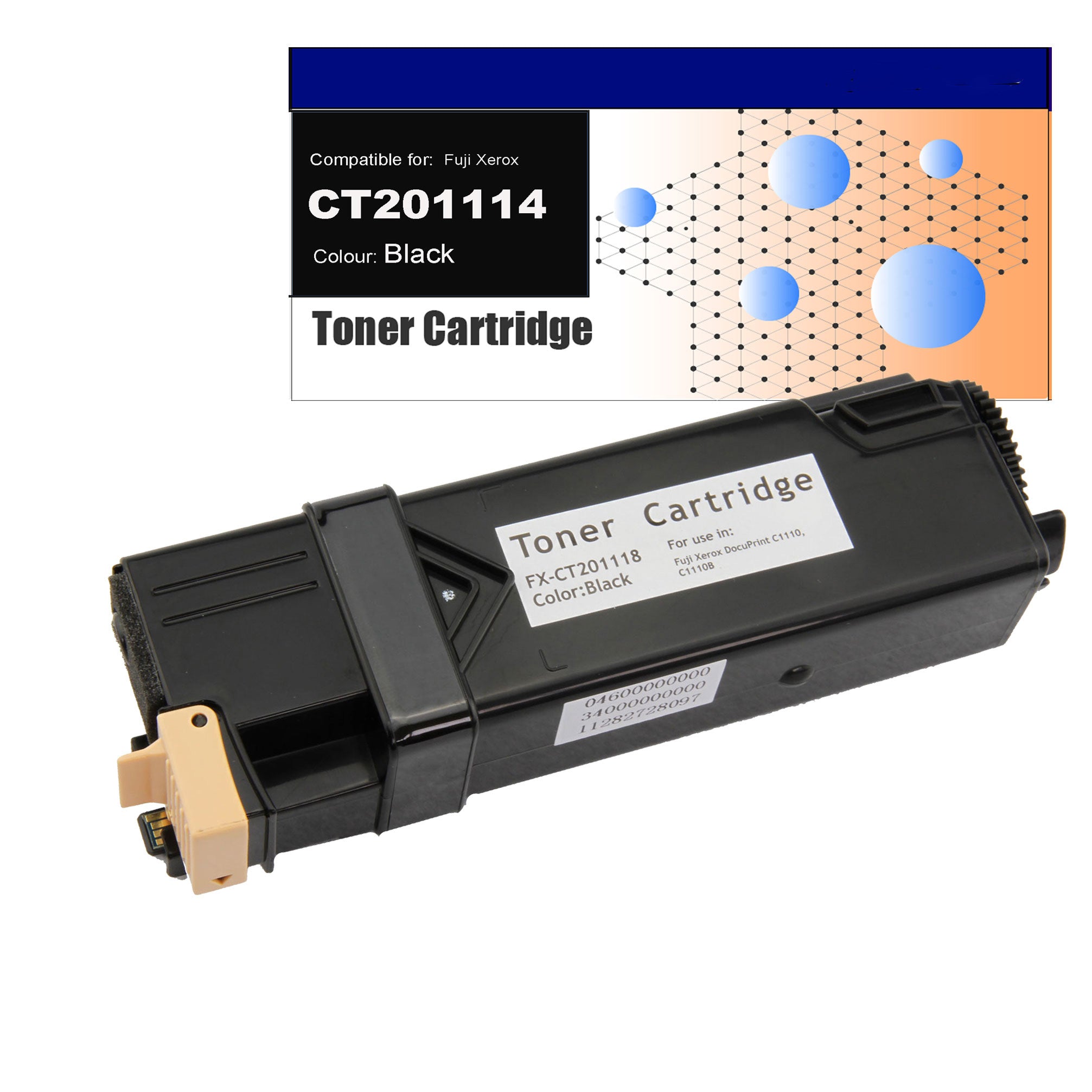 Compatible Toner for Fuji Xerox CT201114 (C1110) Black Toner Cartridges