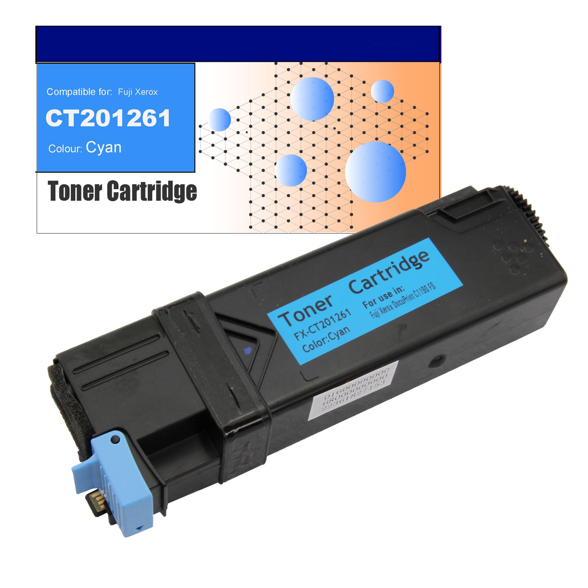 Compatible Toner for Fuji Xerox CT201261 (C1190) Cyan Toner Cartridges