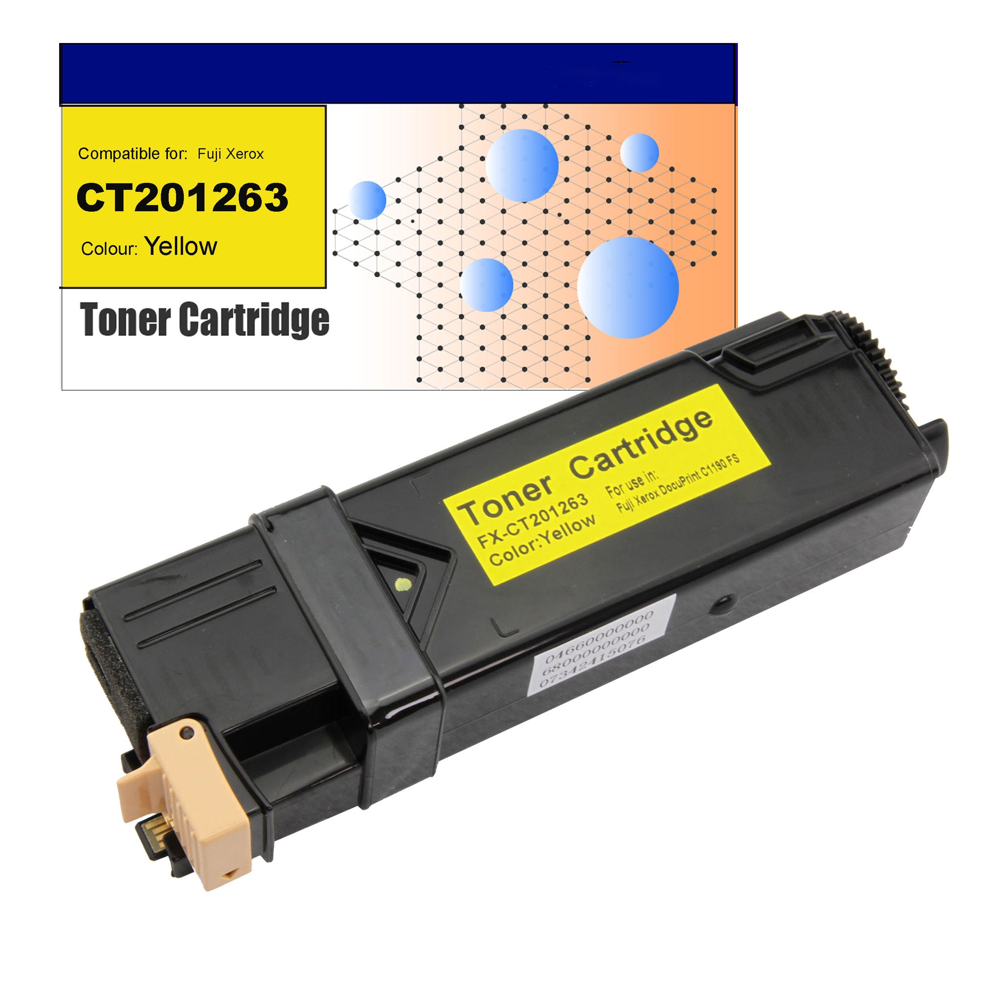Compatible Toner for Fuji Xerox CT201263 (C1190) yellow toner cartridges