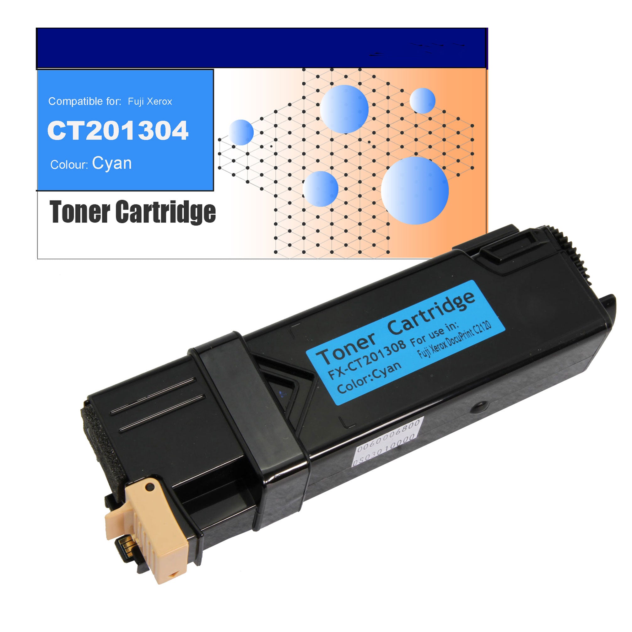 Compatible Toner for Fuji Xerox CT201304 (C2120) Cyan Toner Cartridges