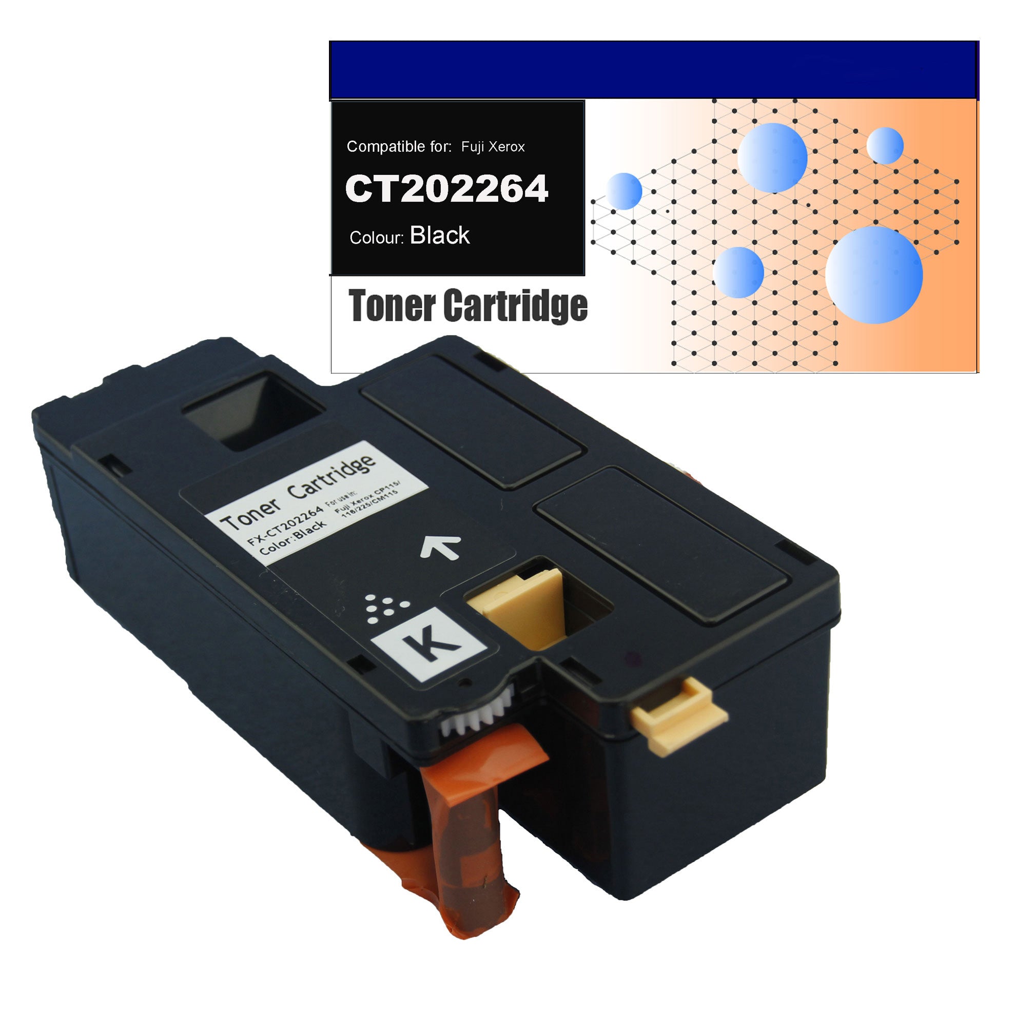 Compatible Toner for Fuji Xerox CT202064 (CM225) Black Toner Cartridges