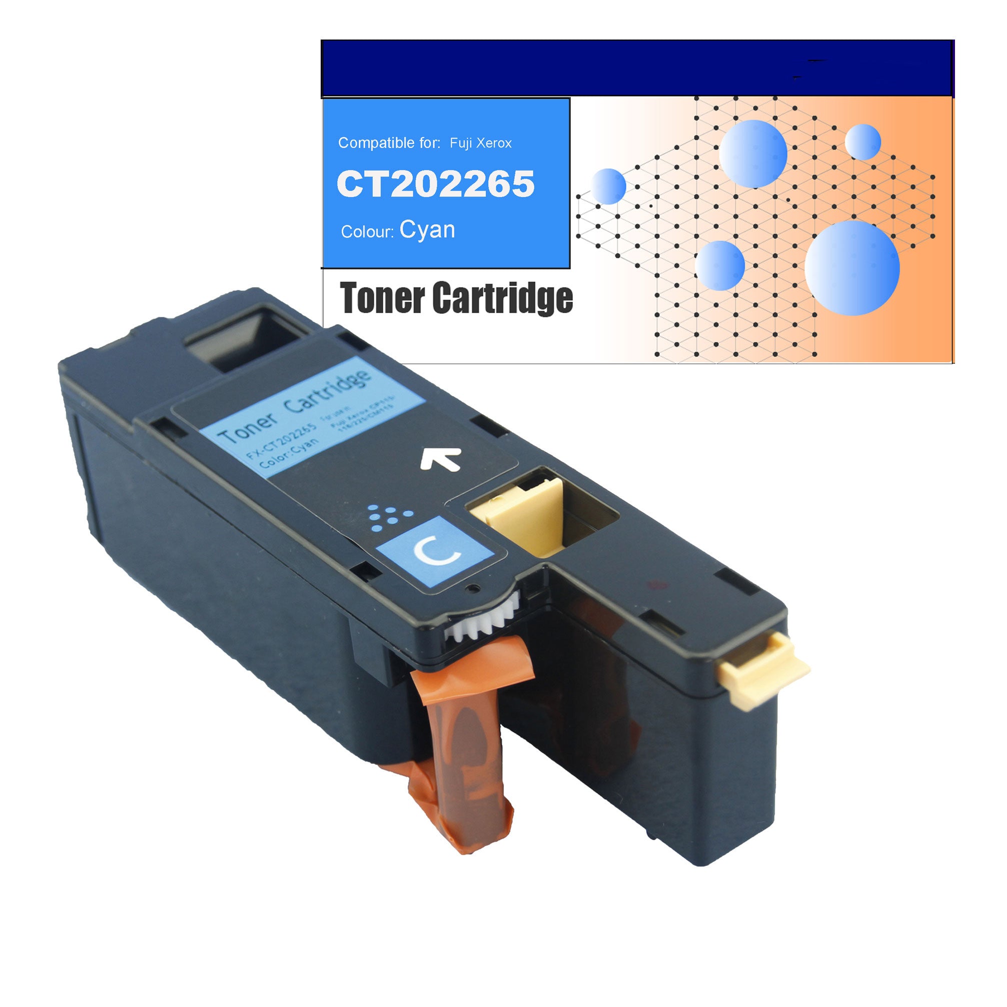 Compatible Toner for Fuji Xerox CT202065 (CM225) Cyan Toner Cartridges