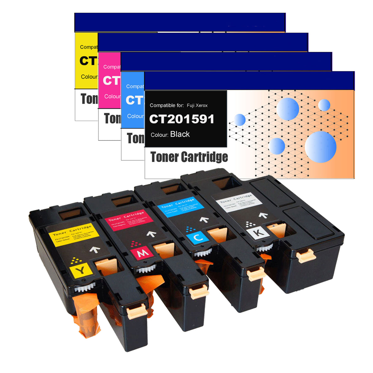 Compatible Toner Cartridges for Fuji Xerox CT201591 / CT201592 / CT201593 / CT201594 (CP105)
