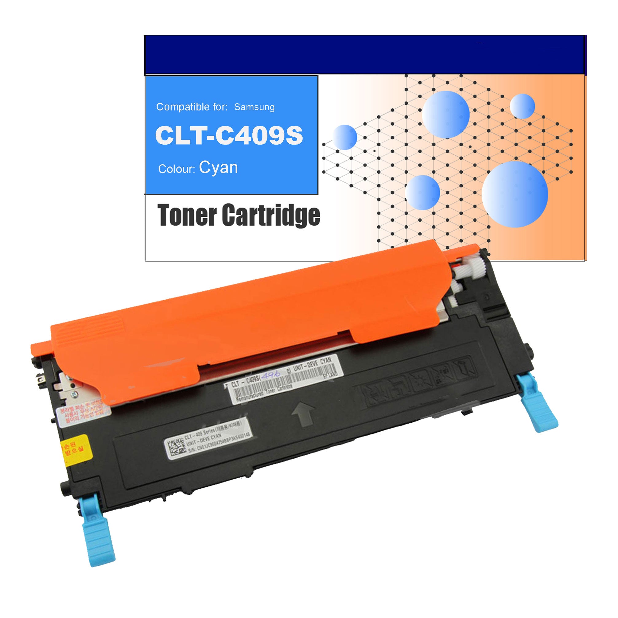 Compatible Toner for Samsung CLT-C409S (SU007A) Cyan Toner Cartridges