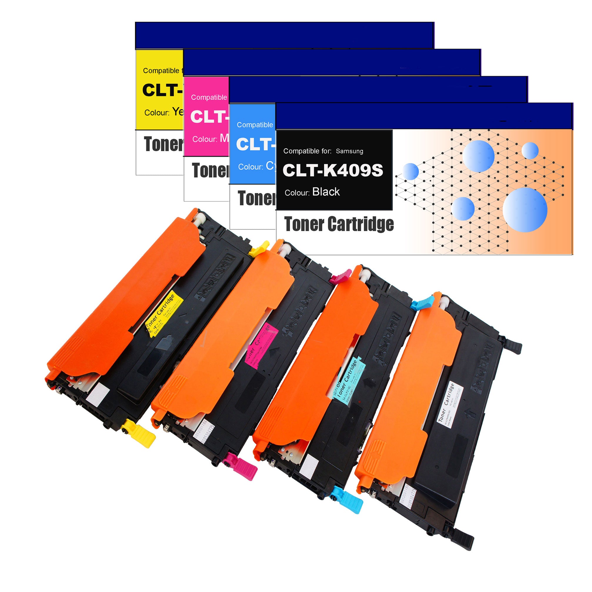 Compatible Toner Cartridges for Samsung CLT-K409S/C409S/M409S/Y409S