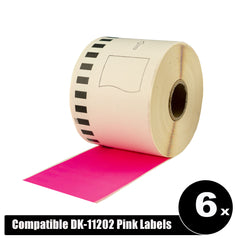 Compatible Brother 11202 Pink Refill Labels Die-Cut Shipping 62mm X 100mm 300L