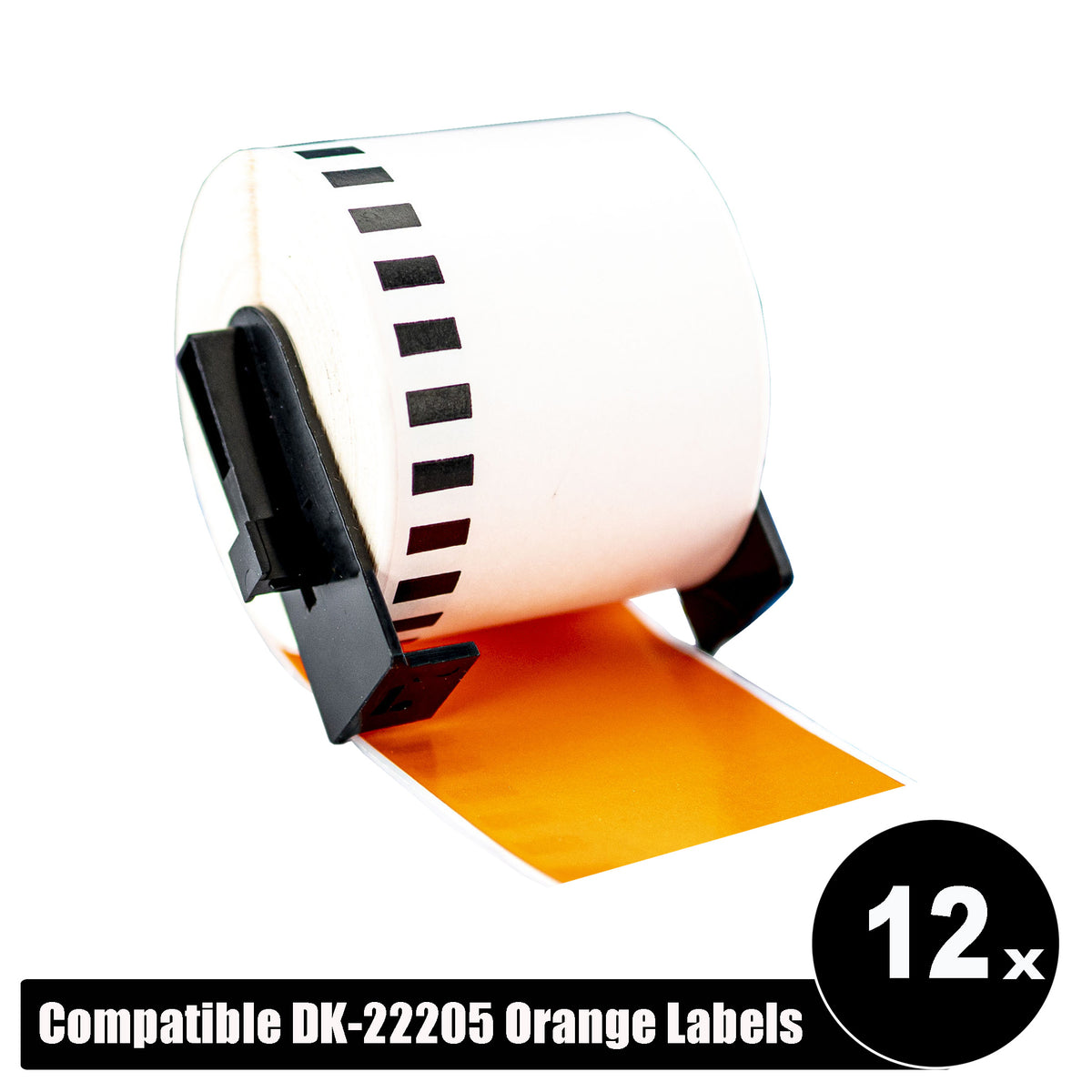 Brother Compatible DK-22205 Orange labels Continuous Length 62mm x 30.4m