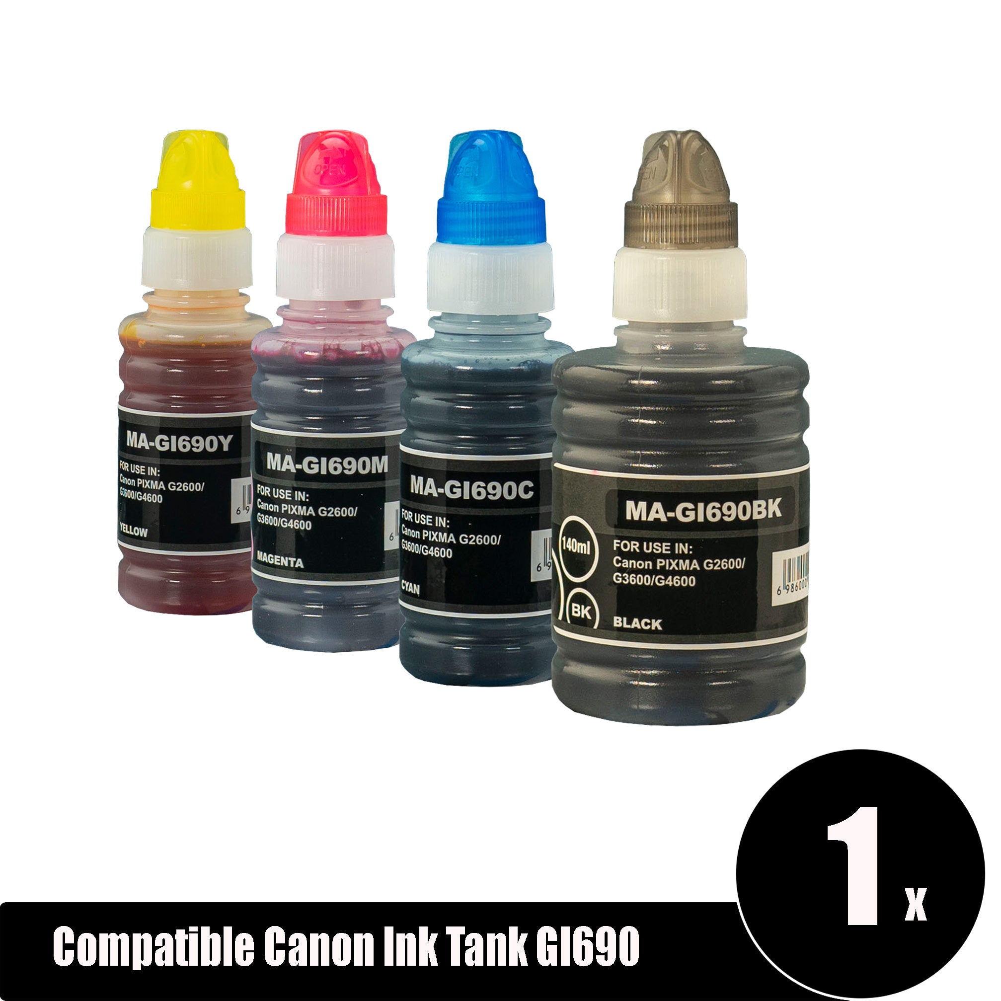 Compatible Canon GI690 Ink Tank (BK+C+M+Y)