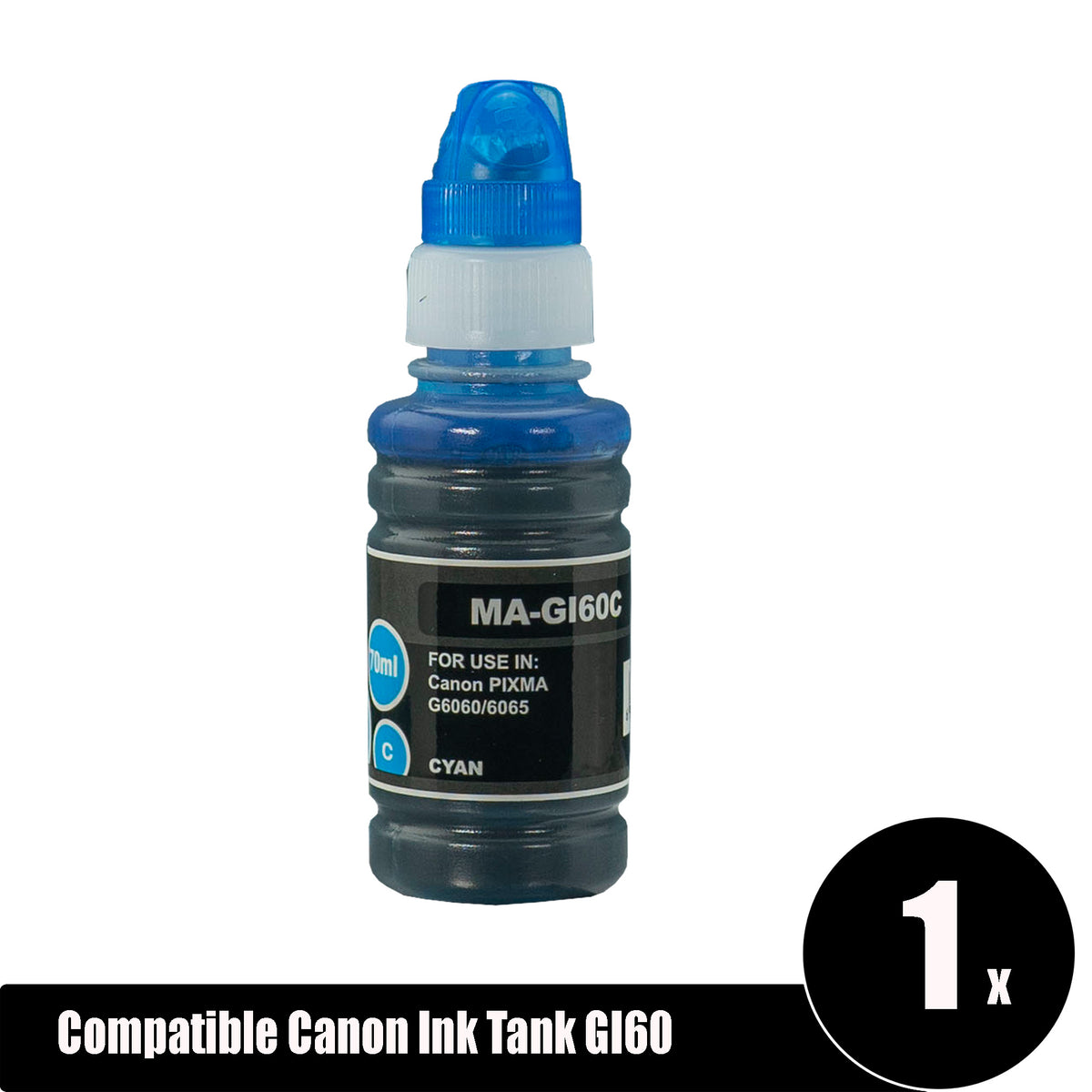 Compatible Canon GI60 Cyan Ink Tank